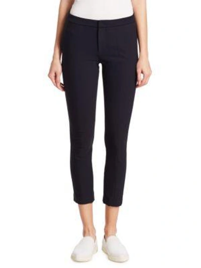 Shop Vince Cropped Stove Pipe Trousers In Coastal Blue