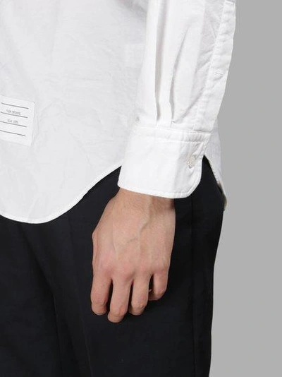 Shop Thom Browne Men's White Classic Button Down Shirt