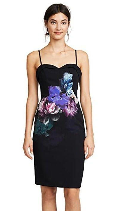 Black halo clover sheath dress sale