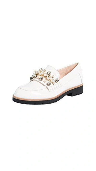 Shop Kate Spade Karry Too Studded Loafers In Off White