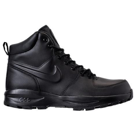 Nike Men's Manoa Leather Boots From Finish Line In Black/Black | ModeSens