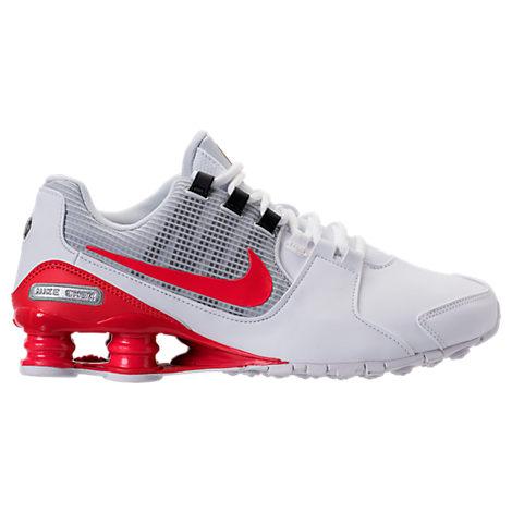 white leather nike shox
