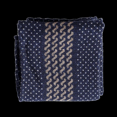 Shop Brunello Cucinelli Pocket Square In Nvy-brn