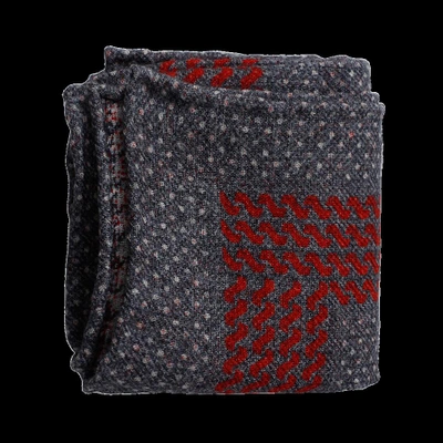 Shop Brunello Cucinelli Pocket Square In Gry-red