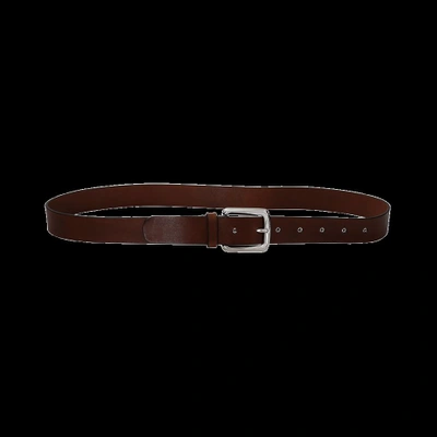 Shop Brunello Cucinelli Leather Belt In Dk-brown