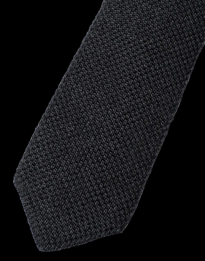 Shop Brunello Cucinelli Knit Tie In Dk-grey