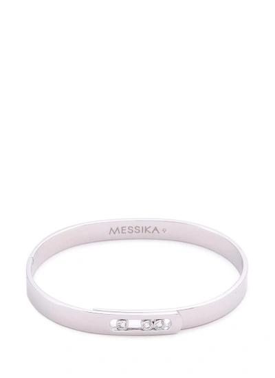 Shop Messika 'move Noa' Diamond 18k White Gold Bangle