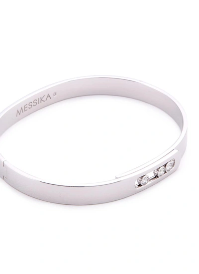 Shop Messika 'move Noa' Diamond 18k White Gold Bangle