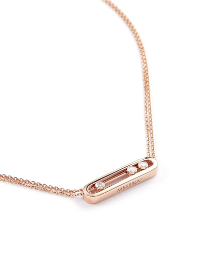 Shop Messika 'move' Diamond 18k Rose Gold Necklace