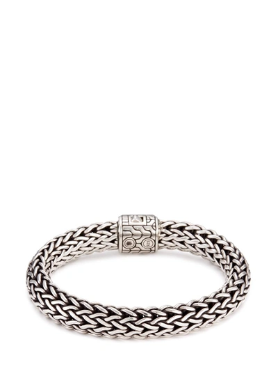 Shop John Hardy Malachite Silver Woven Chain Bracelet