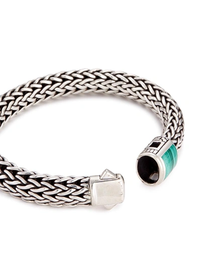 Shop John Hardy Malachite Silver Woven Chain Bracelet