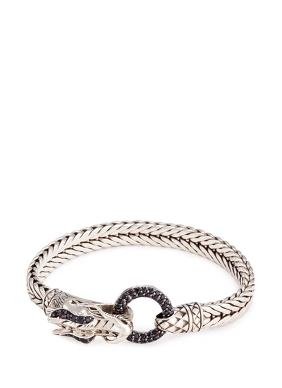 Shop John Hardy Sapphire Silver Naga Weave Effect Chain Bracelet