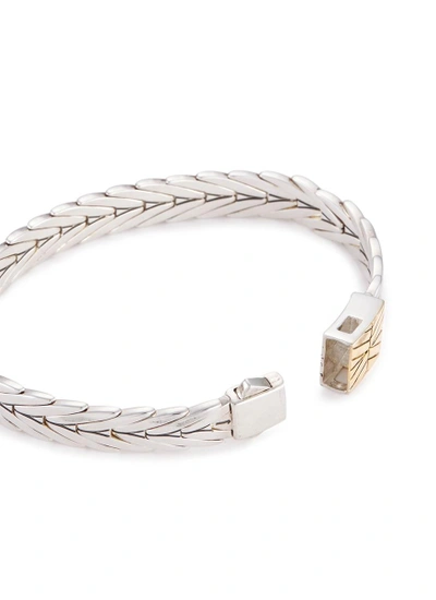 Shop John Hardy 18k Yellow Gold Silver Weave Effect Link Chain Bracelet