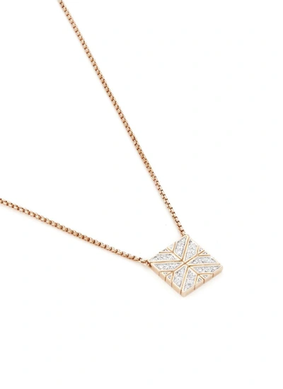 Shop John Hardy Diamond 18k Gold Square Pendant Necklace