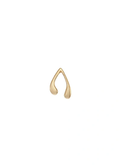 Shop Loquet London 'wishbone' 18k Yellow Gold Charm - Protection In Metallic
