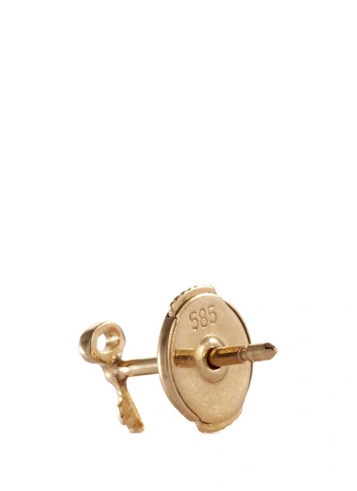 Shop Loquet London 'key' 14k Yellow Gold Single Stud Earring - Secrets In Metallic