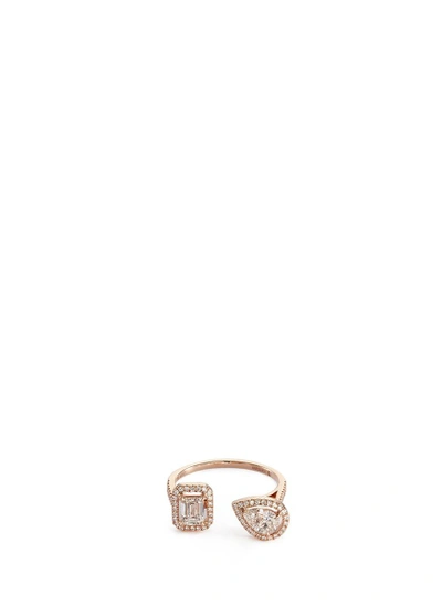 Shop Messika 'my Twin' Diamond 18k Rose Gold Ring