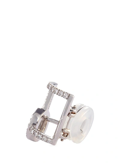 Shop Messika 'glam'azone Pavé' Diamond 18k White Gold Earrings