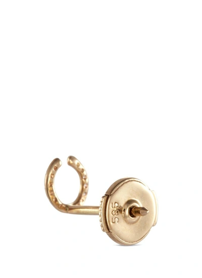Shop Loquet London 'horseshoe' 14k Yellow Gold Single Stud Earring - Protection In Metallic