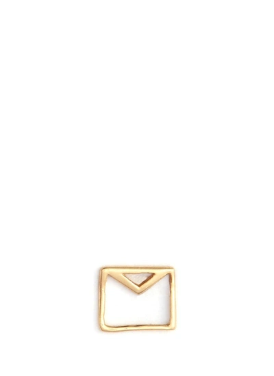 Shop Loquet London 'envelope' 14k Yellow Gold Single Stud Earring – Love Letters