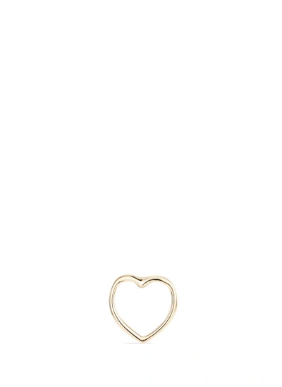 Shop Loquet London 'heart' 14k Yellow Gold Single Stud Earring - Love In Metallic