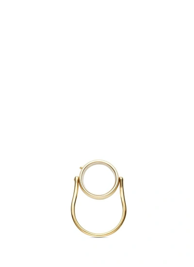 Shop Loquet London 14k Yellow Gold Round Locket Ring - Medium 15mm
