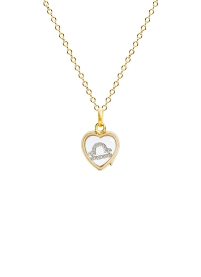 Shop Loquet London 18k White Gold Diamond Zodiac Charm - Libra In Metallic