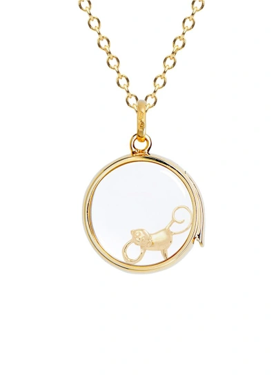 Shop Loquet London 18k Yellow Gold Monkey Charm - Chinese New Year Edition In Metallic