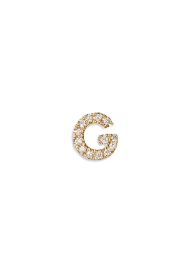 Shop Loquet London Diamond 18k Yellow Gold Letter Charm - G In Metallic