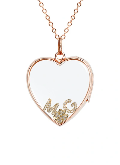 Shop Loquet London Diamond 18k Yellow Gold Letter Charm - G In Metallic