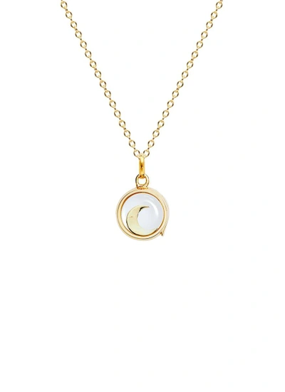 Shop Loquet London 18k Yellow Gold Moon Charm - Intuition In Metallic
