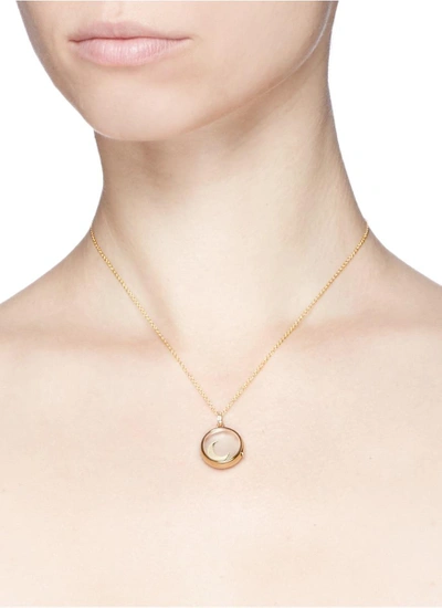 Shop Loquet London 18k Yellow Gold Moon Charm - Intuition In Metallic