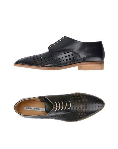 Shop Alberto Fermani Laced Shoes In Black