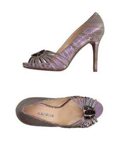 Shop A.testoni Pump In Lilac