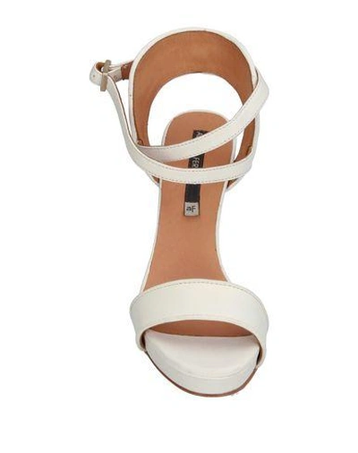 Shop Alberto Fermani Sandals In Ivory