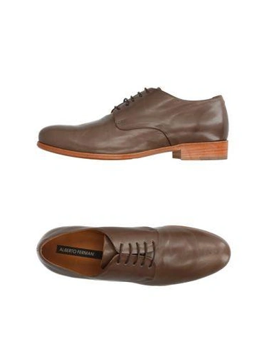 Shop Alberto Fermani Laced Shoes In Dove Grey