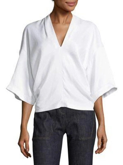 Shop Derek Lam Kimono V-neck Top In White