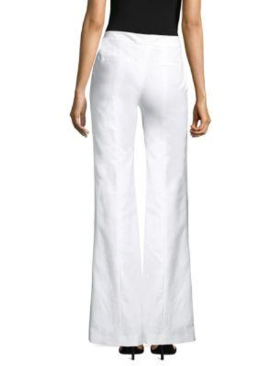 Shop Escada Bootcut Flare Trousers In White