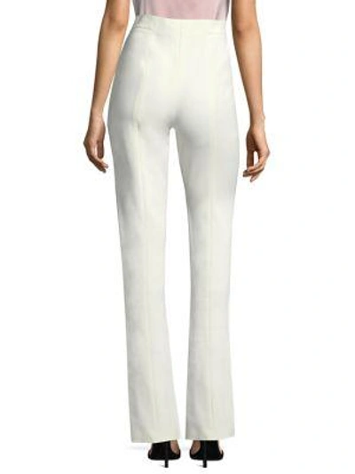 Shop Escada Bootcut Jersey Trousers In Off White