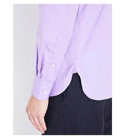 Shop Ralph Lauren Aston Cotton Shirt In Lavender