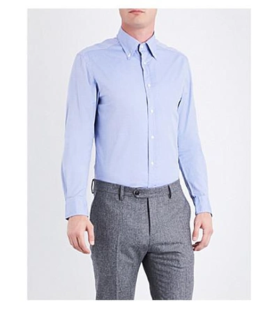 Shop Ralph Lauren Regular-fit Cotton Shirt In Lt Blue