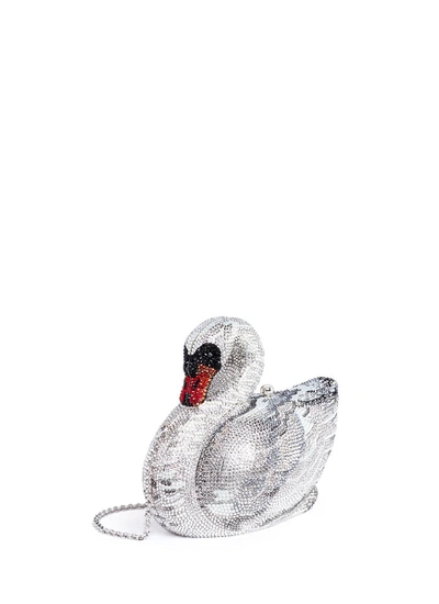 Shop Judith Leiber 'swan' Crystal Pavé Minaudière
