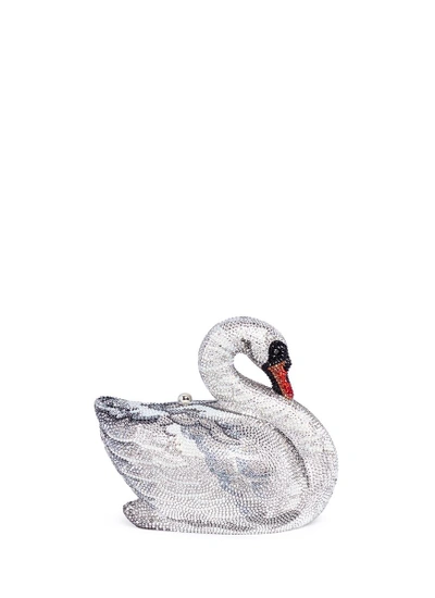 Shop Judith Leiber 'swan' Crystal Pavé Minaudière