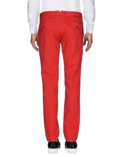 Shop Incotex Casual Pants In Red