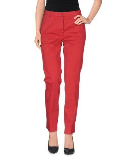 Shop Incotex Woman Pants Burgundy Size 31 Cotton, Elastane In Red