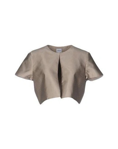 Shop Armani Collezioni Woman Suit Jacket Dove Grey Size 10 Silk, Cotton