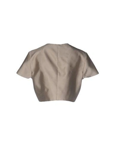 Shop Armani Collezioni Woman Suit Jacket Dove Grey Size 10 Silk, Cotton