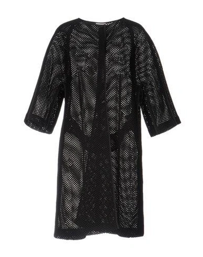 Shop Armani Collezioni Overcoats In Black