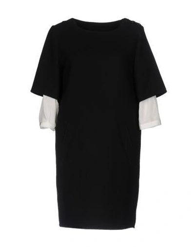 Shop Armani Collezioni Short Dresses In Black