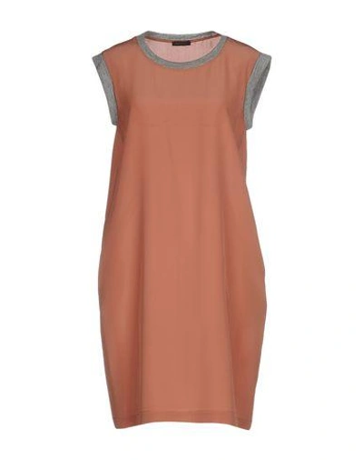 Shop Peserico Woman Mini Dress Pastel Pink Size 6 Wool